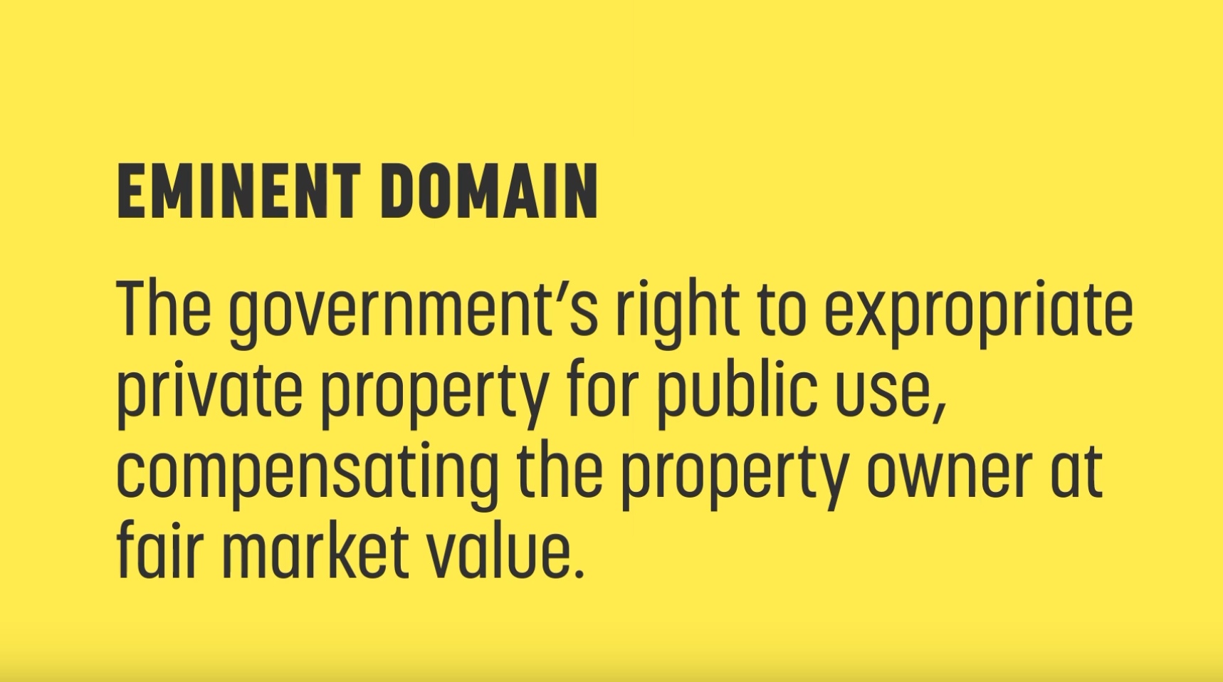 Eminent Domain