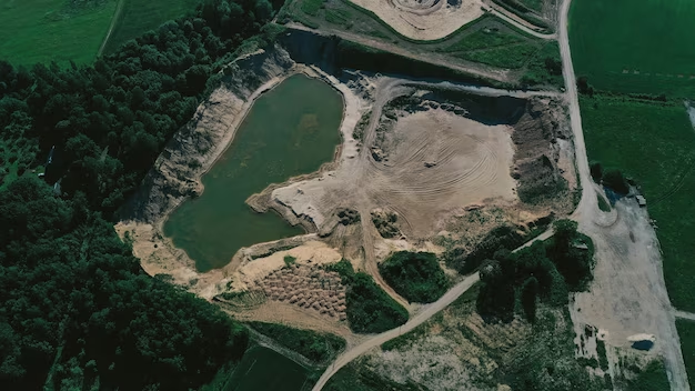 aerial view of a land